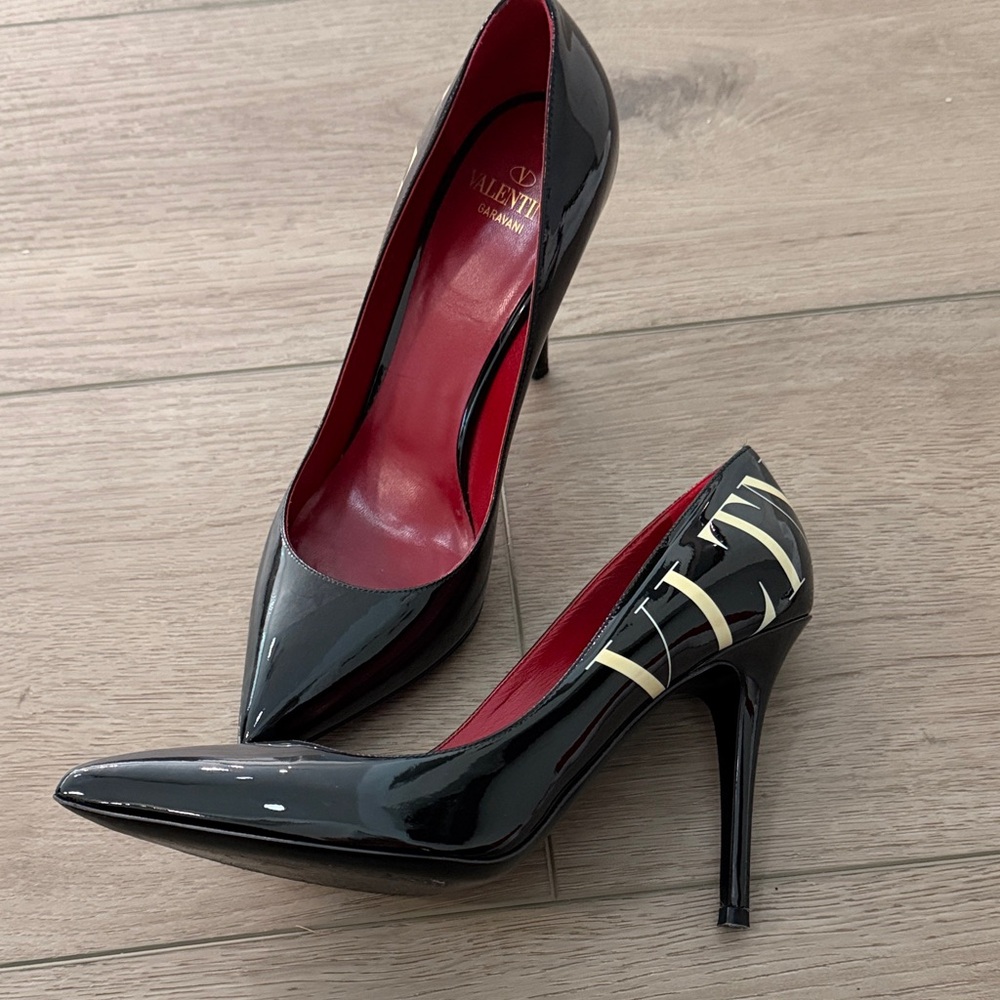 Valentino Black Patent Leather Heels